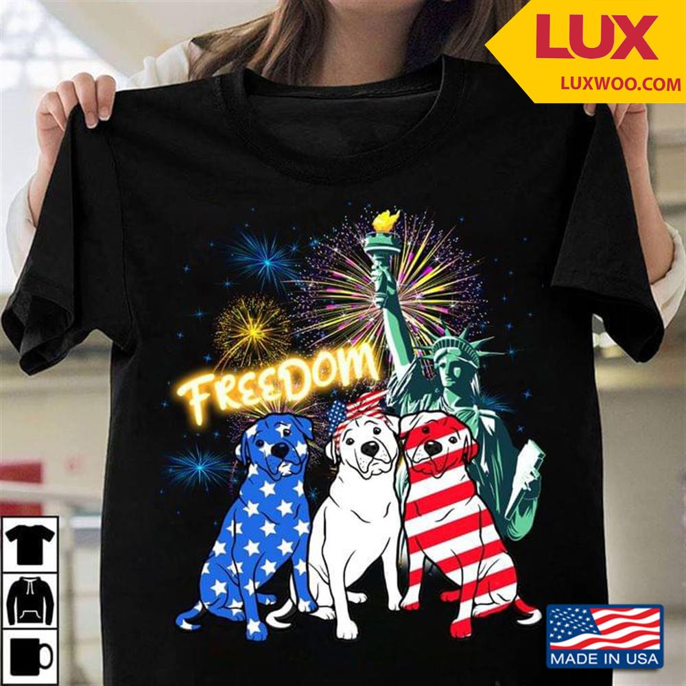 Patriotic Rottweiler 4th Of July Celebrating Freedom American Usa Flag For Dog Lover Tshirt Size Up To 5xl