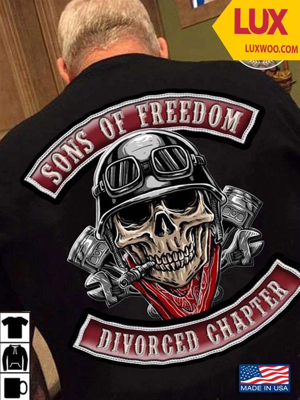 Sons Of Freedom Divorced Chapter Cool Skull Biker Shirt Size Up To 5xl