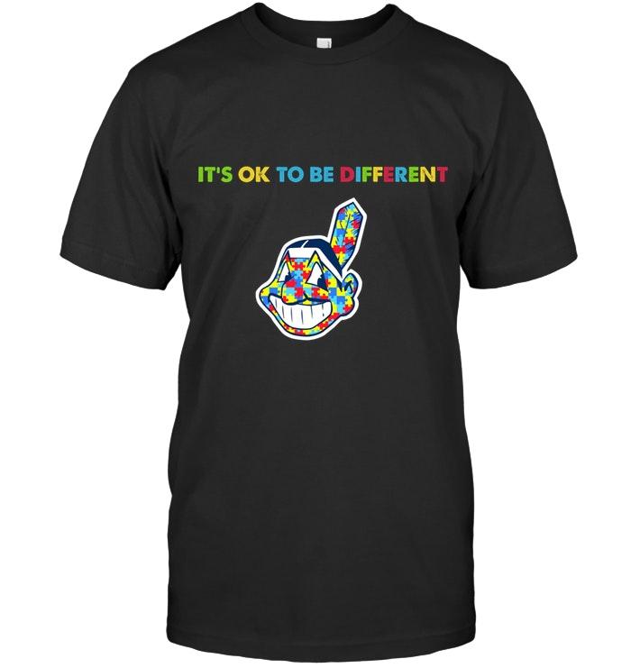 Mlb Cleveland Indians Autism Its Okie To Be Different T Shirt Size Up To 5xl