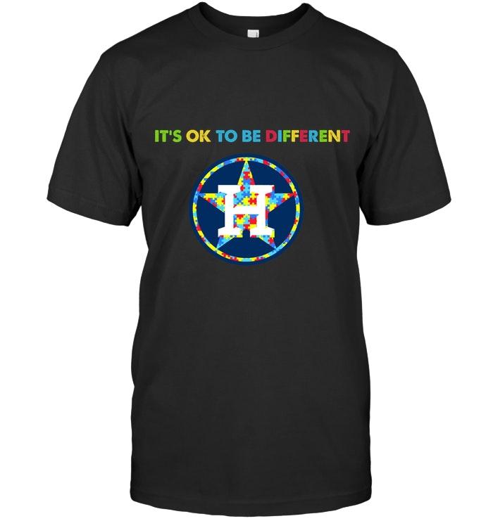 Mlb Houston Astros Autism Its Okie To Be Different T Shirt