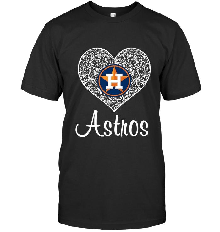 Mlb Houston Astros Heart Floral Pattern Shirt