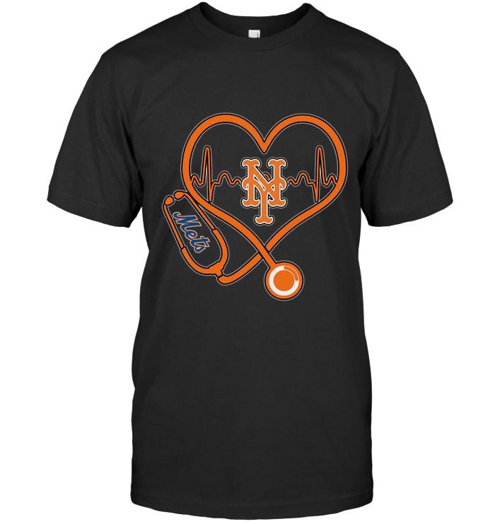 Mlb New York Mets Nurse Scope Love Heartbeat Shirt