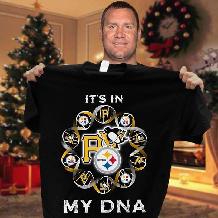 MLB Pittsburgh Pirates Its In My Dna Pittsburgh Penguins Pittsburgh Steelers Pittsburgh Pirates Sweater Tshirt For Fan