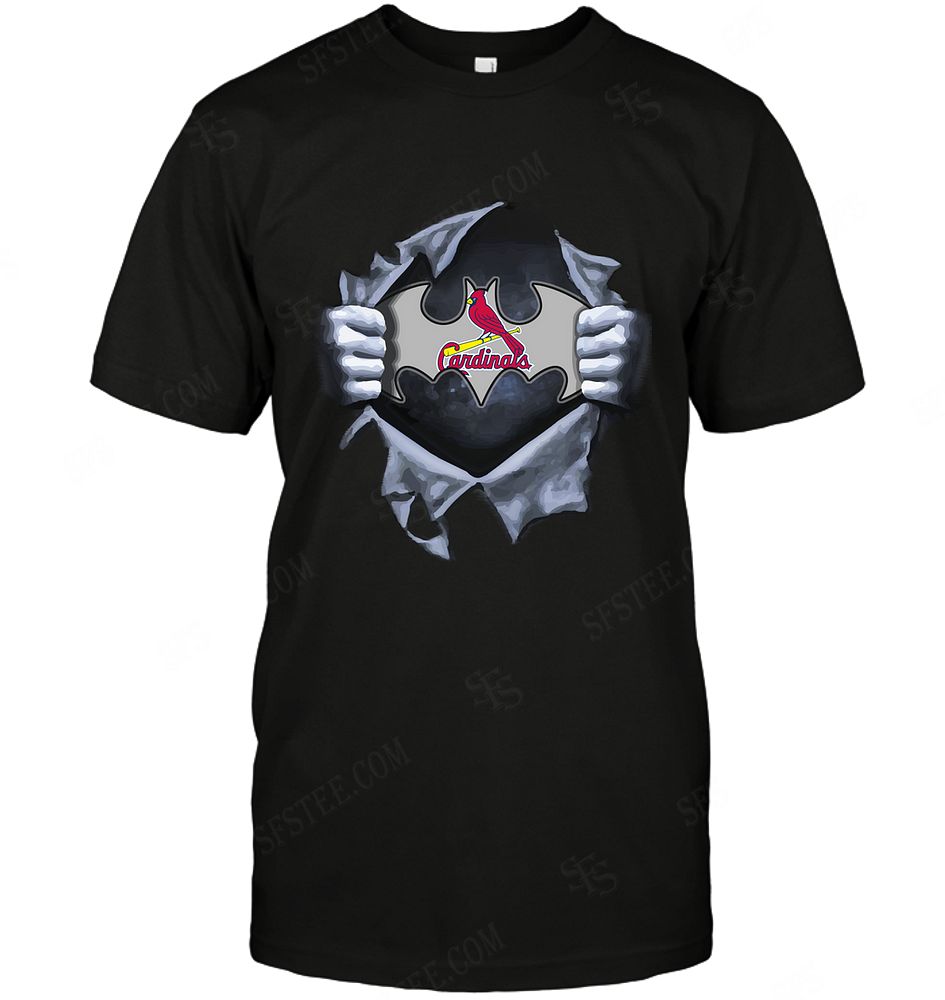 Mlb St Louis Cardinals Batman Logo Dc Marvel Jersey Superhero Avenger Tshirt Size Up To 5xl
