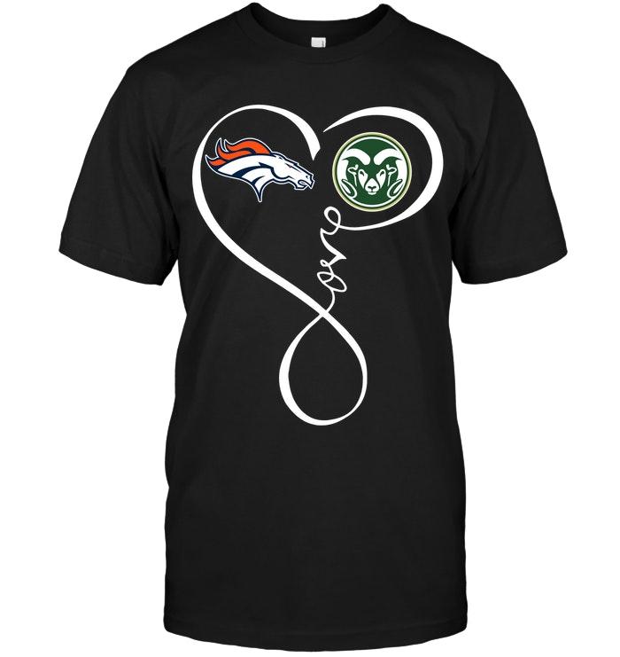 NCAA Colorado State Rams Denver Broncos Colorado State Rams Love Heart Shirt Tshirt For Fan