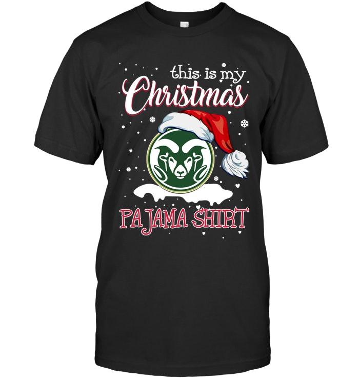 NCAA Colorado State Rams This Is My Christmas Colorado State Rams Pajama Shirt T Shirt Gift For Fan