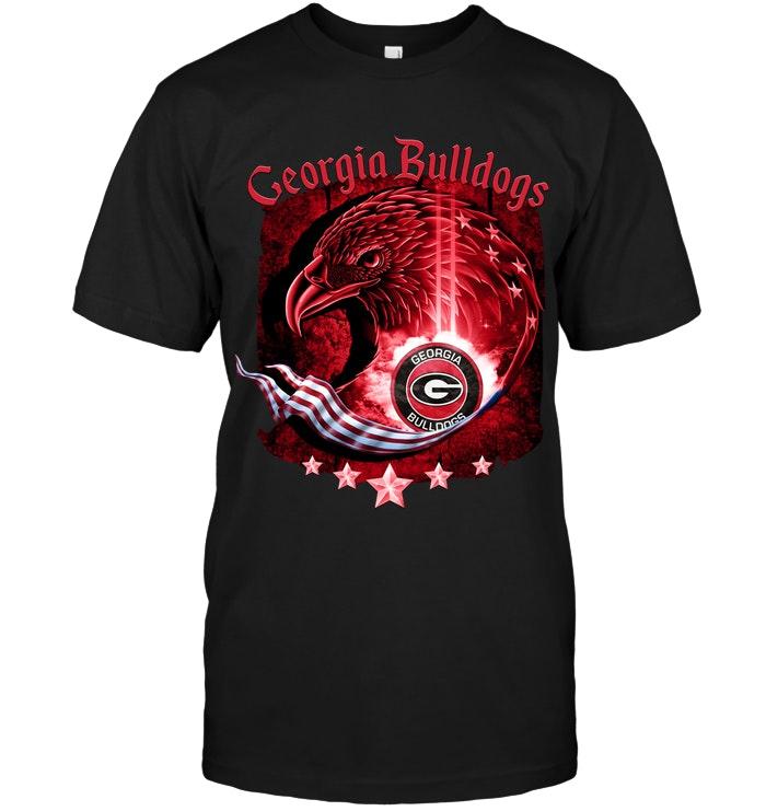 Ncaa Georgia Bulldogs Eagle American Flag Shirt