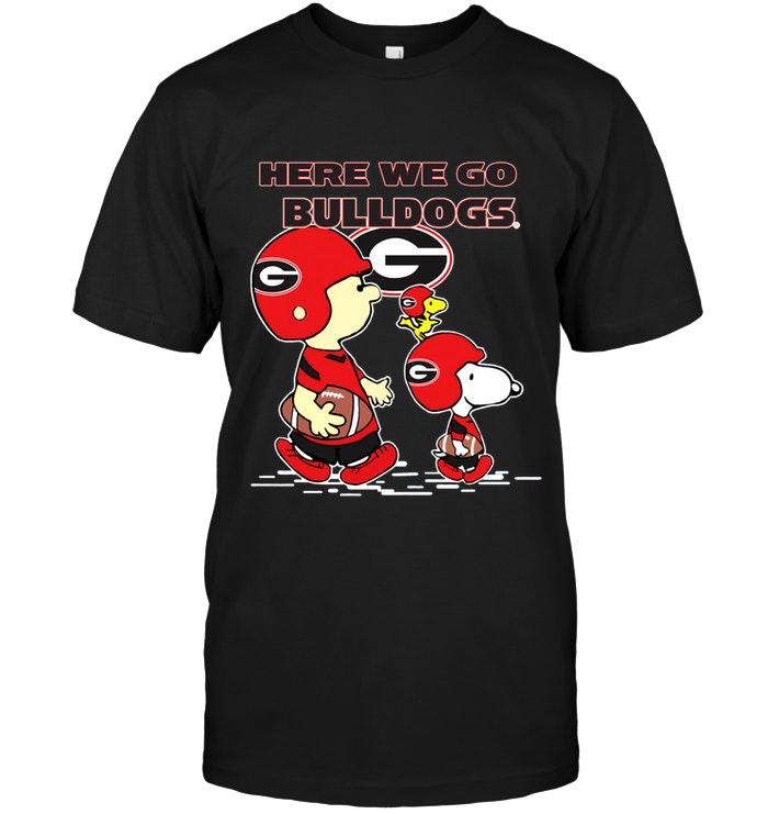 Ncaa Georgia Bulldogs Here We Go Georgia Bulldogs Snoopy Shirt