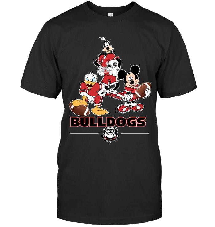 Ncaa Georgia Bulldogs Mickey Donald Goofy Fan Shirt