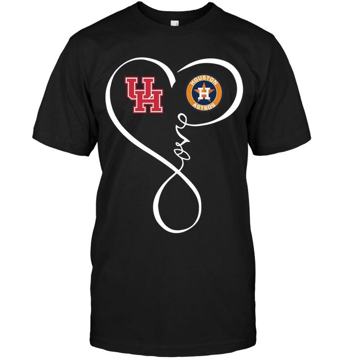 Ncaa Houston Cougars Houston Astros Love Heart Shirt