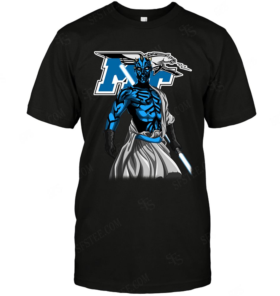 NCAA Middle Tennessee Blue Raiders Darth Maul Star Wars Shirt Tshirt For Fan