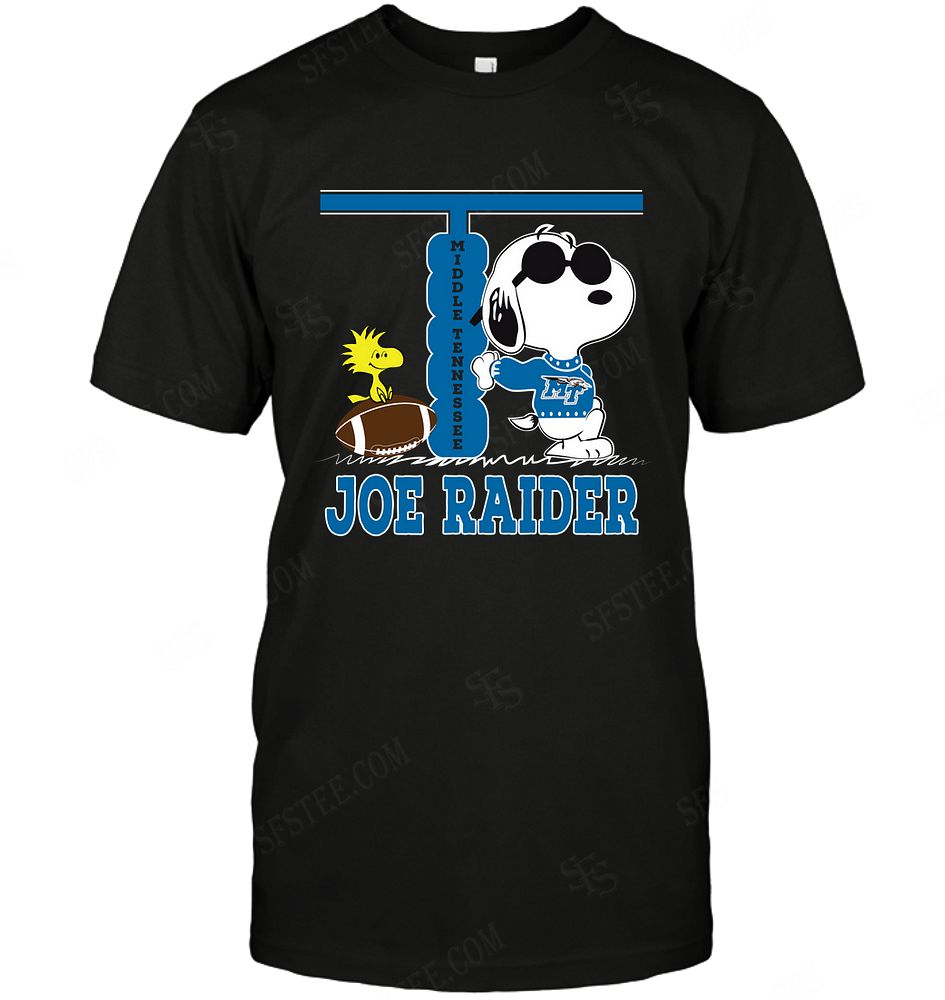 NCAA Middle Tennessee Blue Raiders Snoopy Dog Shirt Tshirt For Fan