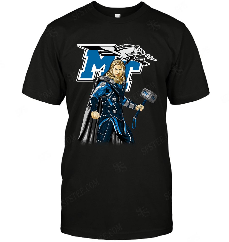 NCAA Middle Tennessee Blue Raiders Thor Dc Marvel Jersey Superhero Avenger Shirt Size Up To 5xl