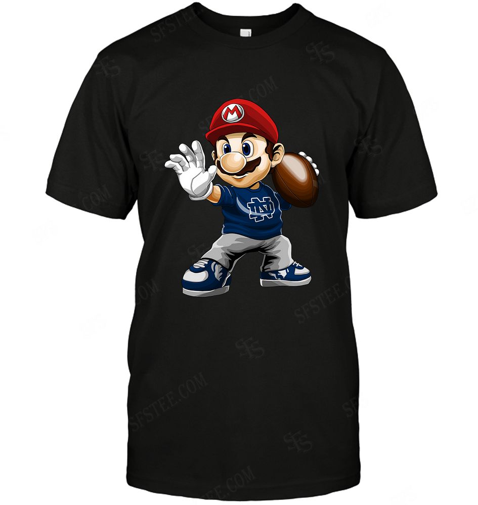 Ncaa Notre Dame Fighting Irish Mario Nintendo Shirt