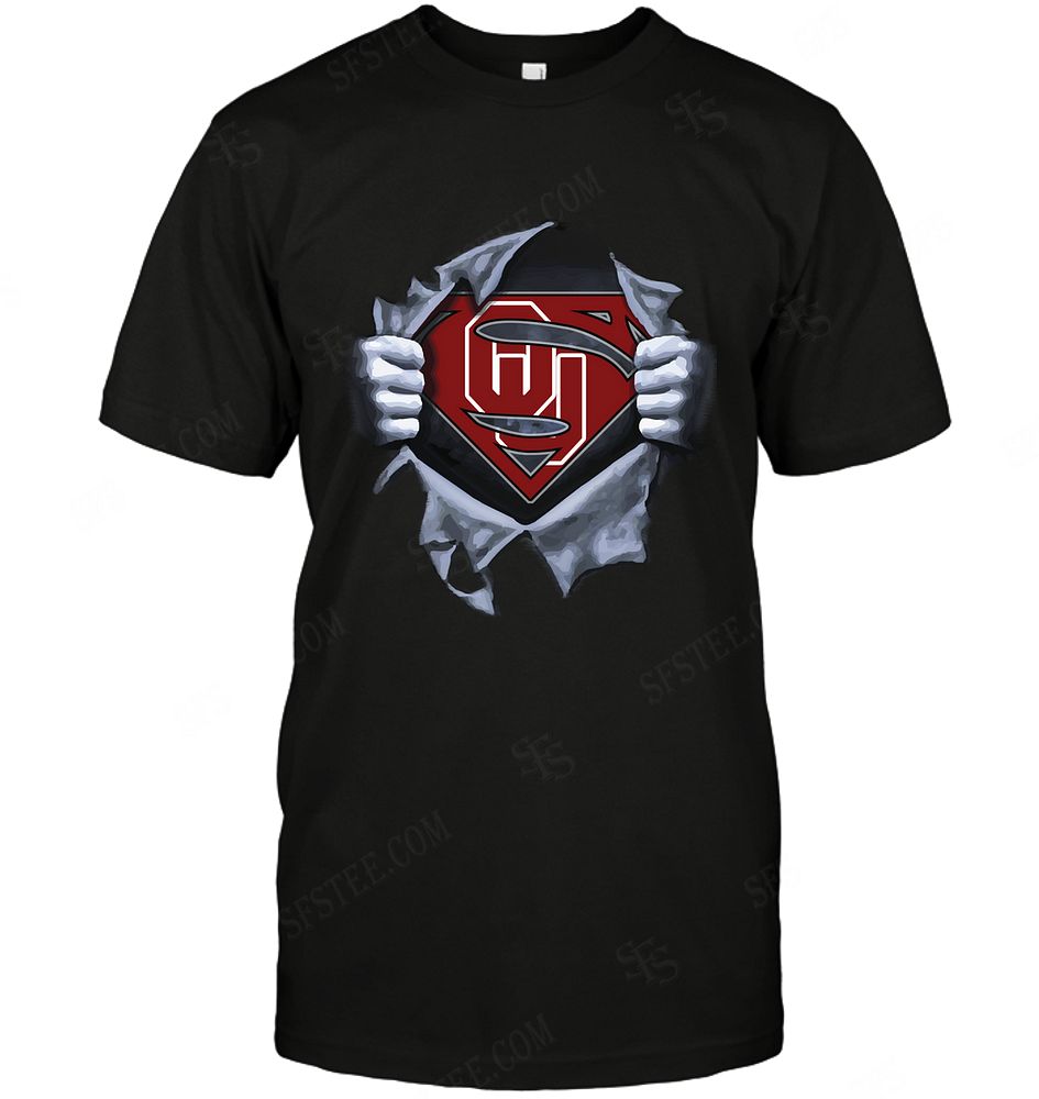 Ncaa Oklahoma Sooners Superman Logo Dc Marvel Jersey Superhero Avenger Shirt