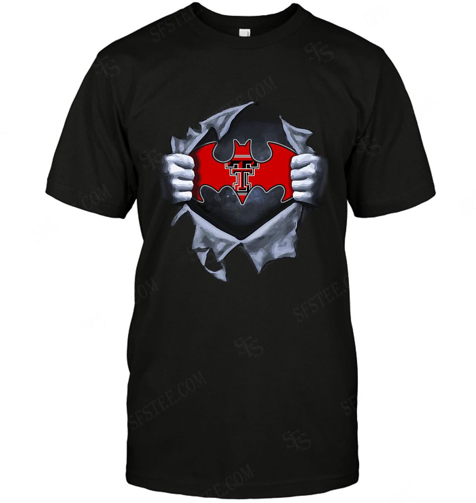 NCAA Texas Tech Red Raiders Batman Logo Dc Marvel Jersey Superhero Avenger Shirt Size Up To 5xl
