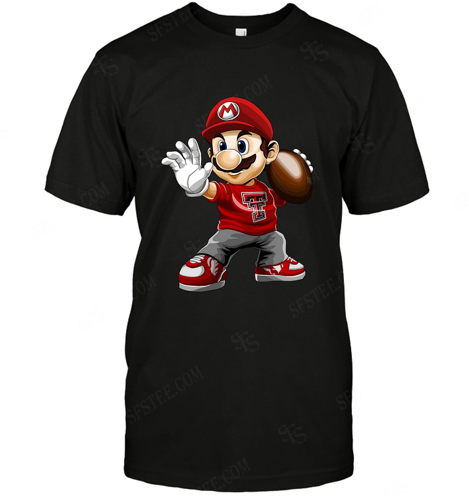 NCAA Texas Tech Red Raiders Mario Nintendo Shirt Size S-5xl