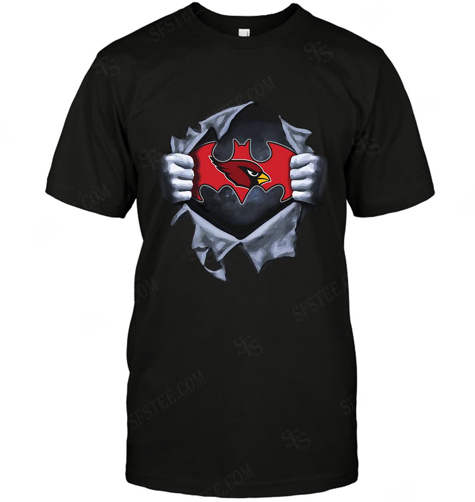 NFL Arizona Cardinals Batman Logo Dc Marvel Jersey Superhero Avenger Long Sleeve Shirt Size S-5XL