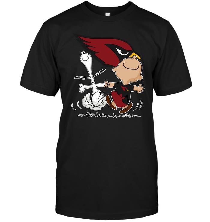NFL Arizona Cardinals Charlie Brown Snoopy Arizona Cardinals Hoodie Shirt Size S-5XL
