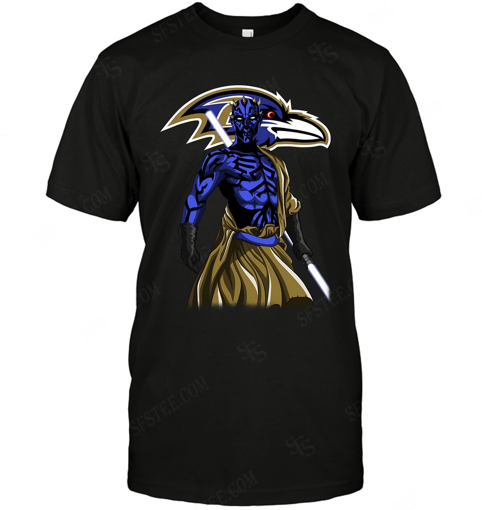 Nfl Baltimore Ravens Darth Maul Star Wars Tshirt Size Up To 5xl