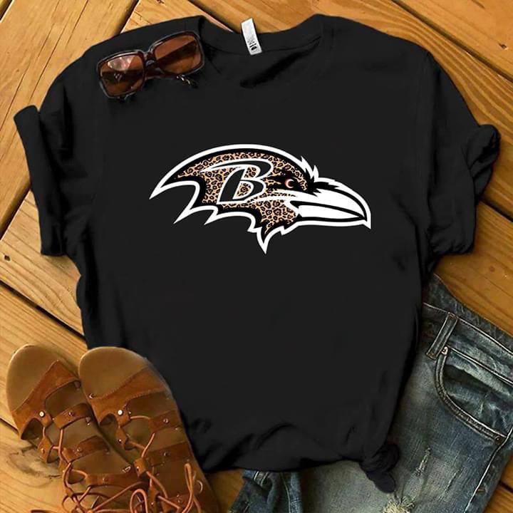 Nfl Baltimore Ravens Leopard Pattern T Shirt Tank Top Plus Size Up To 5xl