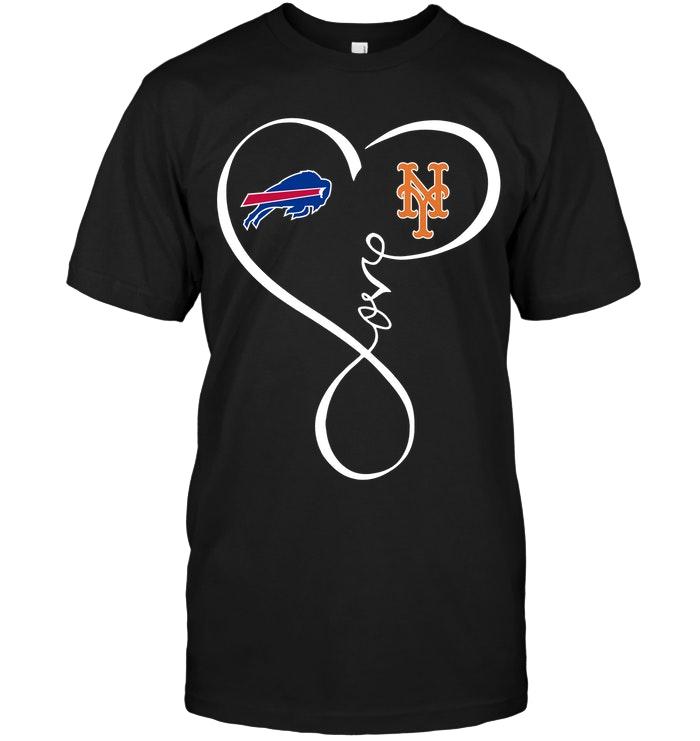 Nfl Buffalo Bills New York Mets Love Heart Shirt Plus Size Up To 5xl
