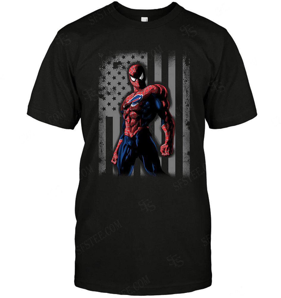 Nfl Buffalo Bills Spiderman Flag Dc Marvel Jersey Superhero Avenger Tshirt Size Up To 5xl