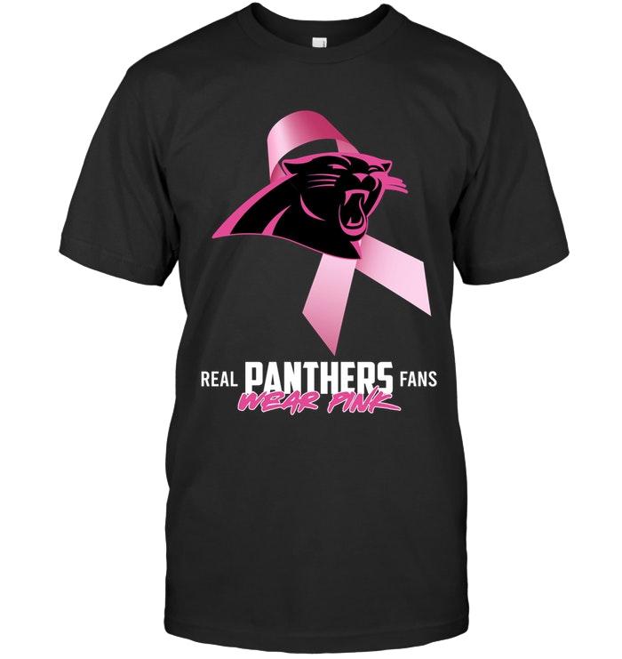 Nfl Carolina Panthers Real Fans Wear Pink Br East Cancer Support Shirt Hoodie Size Up To 5xl