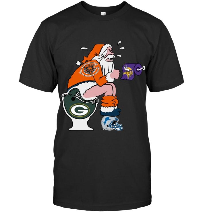 Nfl Chicago Bears Santa Toilet Christmas Shirt Sweater Plus Size Up To 5xl