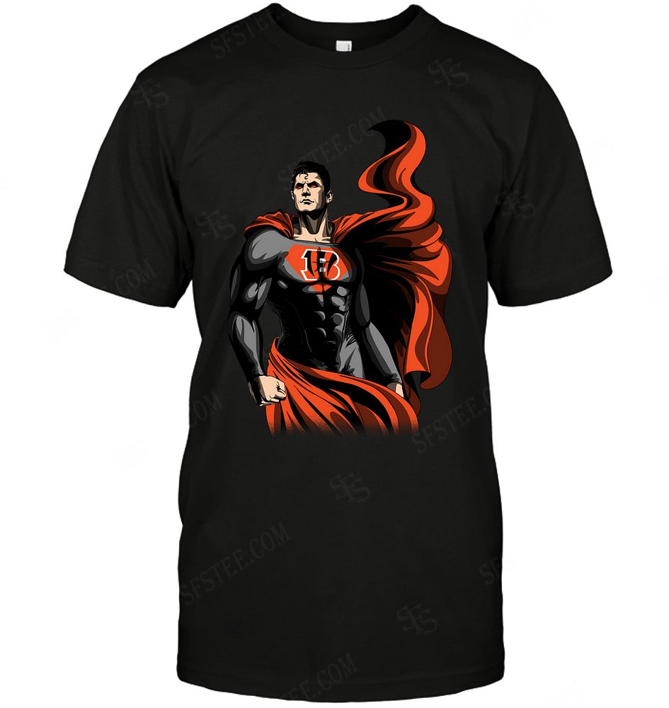 Nfl Cincinnati Bengals Superman Dc Marvel Jersey Superhero Avenger Tshirt Size Up To 5xl