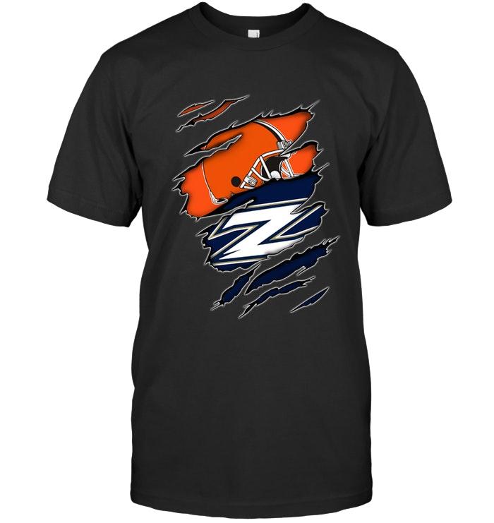 Nfl Cleveland Browns And Akron Zips Layer Under Ripped Shirt Tshirt Plus Size Up To 5xl