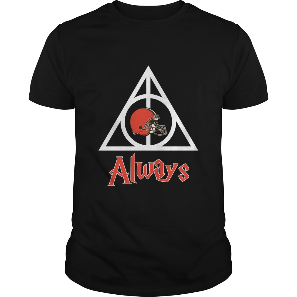 Nfl Cleveland Browns Nfl Cleveland Browns Deathly Hallows Always Harry Potter Tshirt Plus Size Up To 5xl