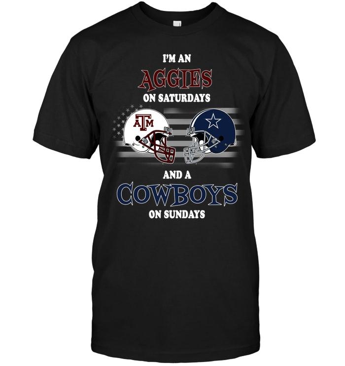 Nfl Dallas Cowboys Im Texas A M Aggies On Saturdays And Dallas Cowboys On Sundays Shirt Hoodie Size Up To 5xl