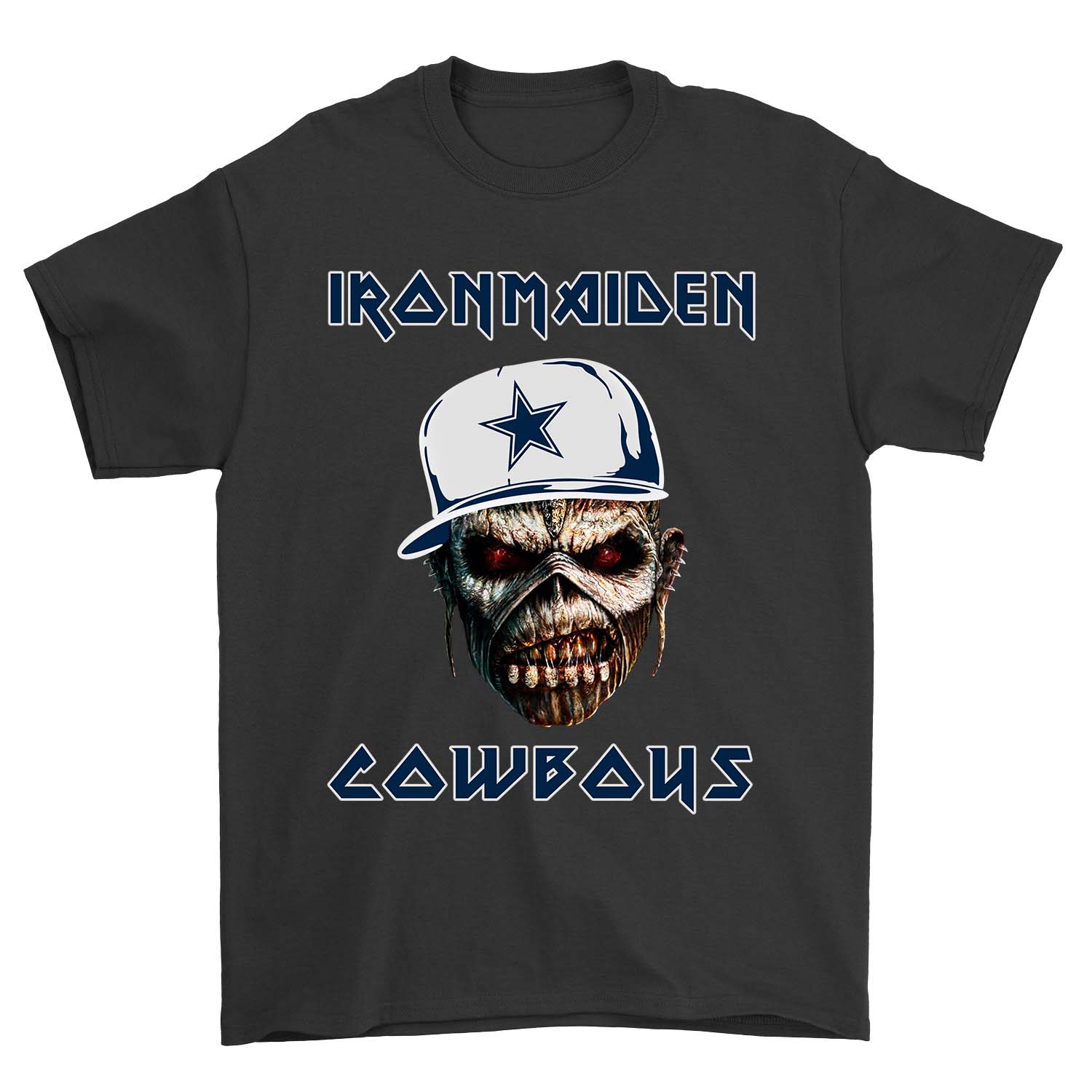 Nfl Dallas Cowboys Ironmaiden Dallas Cowboys Long Sleeve Plus Size Up To 5xl