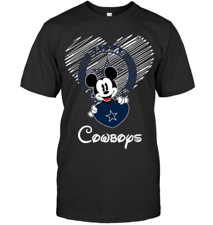 Nfl Dallas Cowboys Mickey Loves Dallas Cowboys Fan Shirt White Tank Top Plus Size Up To 5xl