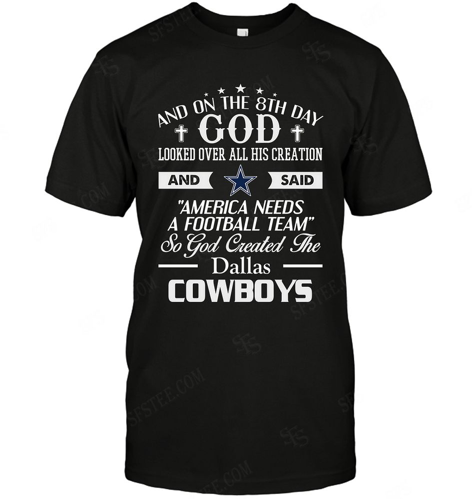 Nfl Dallas Cowboys On The 8th Day God Created My Team Tank Top Size Up To 5xl