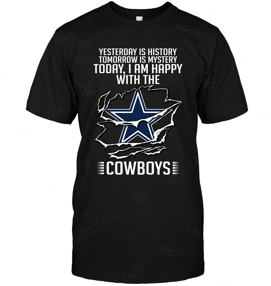 Nfl Dallas Cowboys Yesterday Is History Tshirt Plus Size Up To 5xl