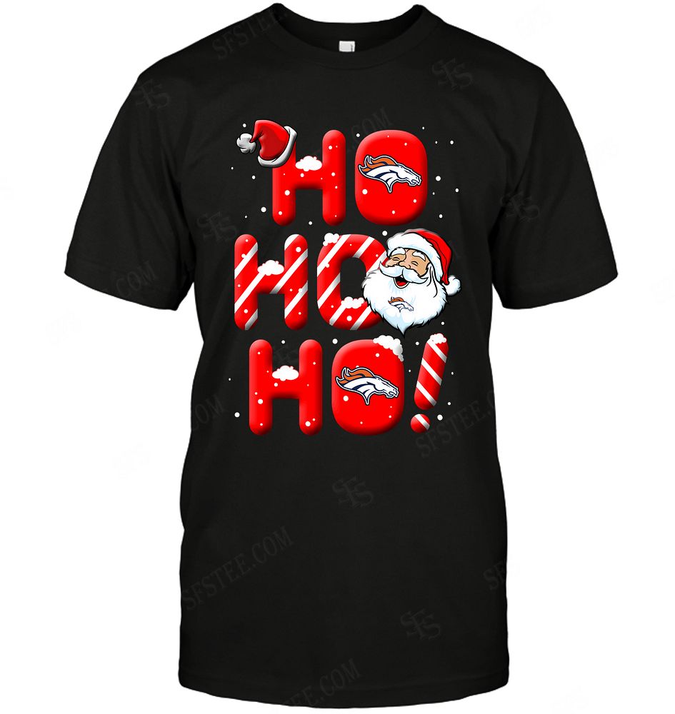 Nfl Denver Broncos Noel Christmas Ho Ho Ho Tshirt Plus Size Up To 5xl