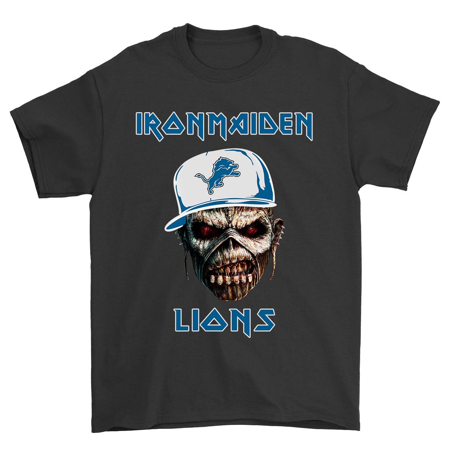Nfl Detroit Lions Ironmaiden Detroit Lions Long Sleeve Size Up To 5xl