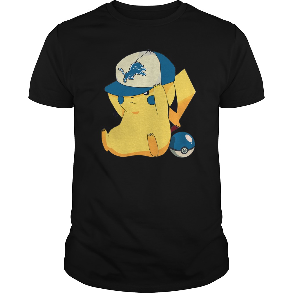 Nfl Detroit Lions Pikachu Pokemon Tshirt Size Up To 5xl