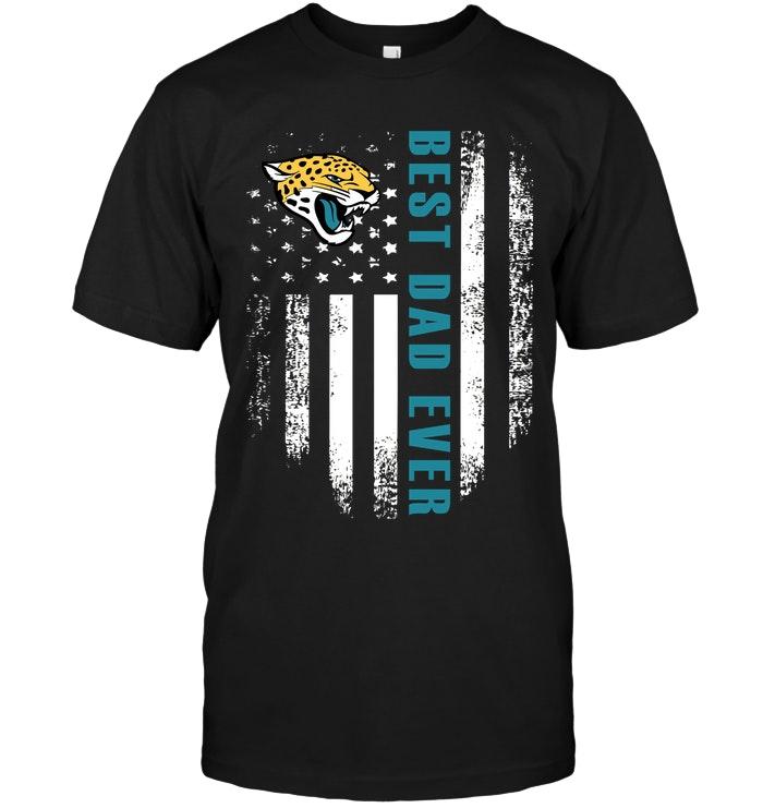 Nfl Jacksonville Jaguars Best Jacksonville Jaguars Dad Ever American Flag Shirt Tshirt Plus Size Up To 5xl
