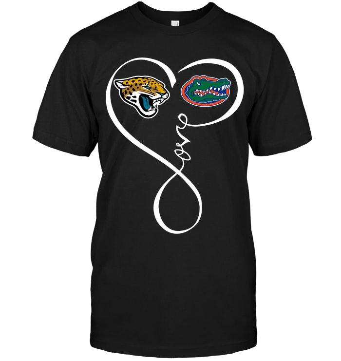 Nfl Jacksonville Jaguars Florida Gators Love Heart Shirt Tank Top Plus Size Up To 5xl