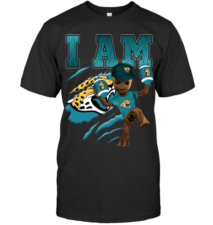 Nfl Jacksonville Jaguars I Am Groot Loves Jacksonville Jaguars Fan T Shirt Long Sleeve Size Up To 5xl
