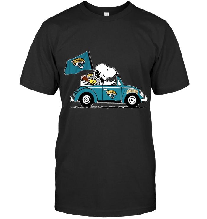 Nfl Jacksonville Jaguars Snoopy Drives Jacksonville Jaguars Beetle Car Fan T Shirt Shirt Plus Size Up To 5xl