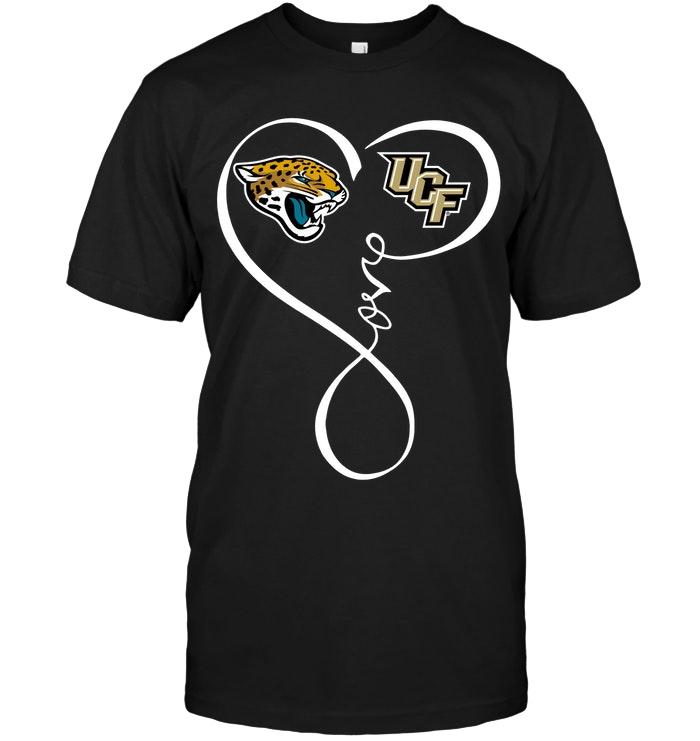 Nfl Jacksonville Jaguars Ucf Knights Love Heart Shirt Size Up To 5xl