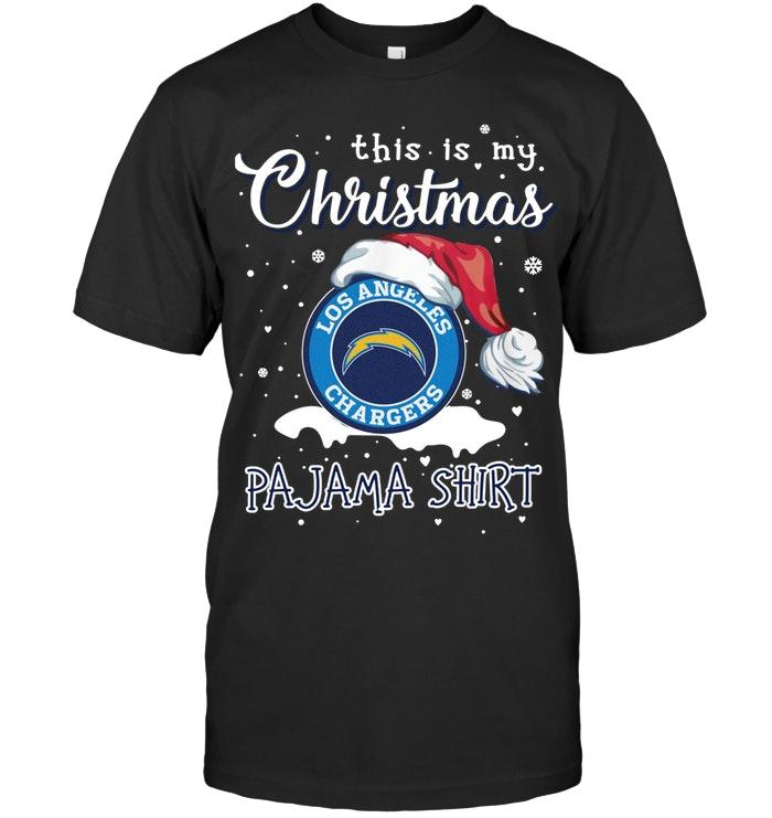 NFL Los Angeles Chargers This Is My Christmas Los Angeles Chargers Pajama Shirt Shirt Tshirt For Fan