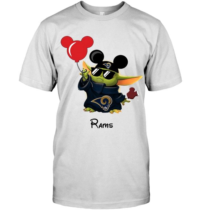NFL Los Angeles Rams Baby Yoda Vacay In Disneyland Fan Shirt Sweater Shirt Gift For Fan