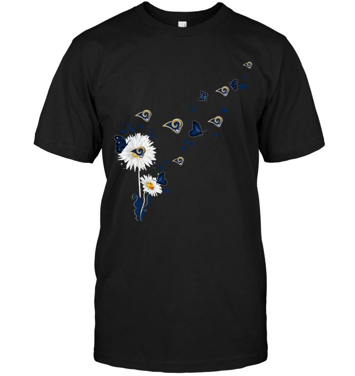 NFL Los Angeles Rams Daisy Butterfly Fan Shirt Gift For Fan