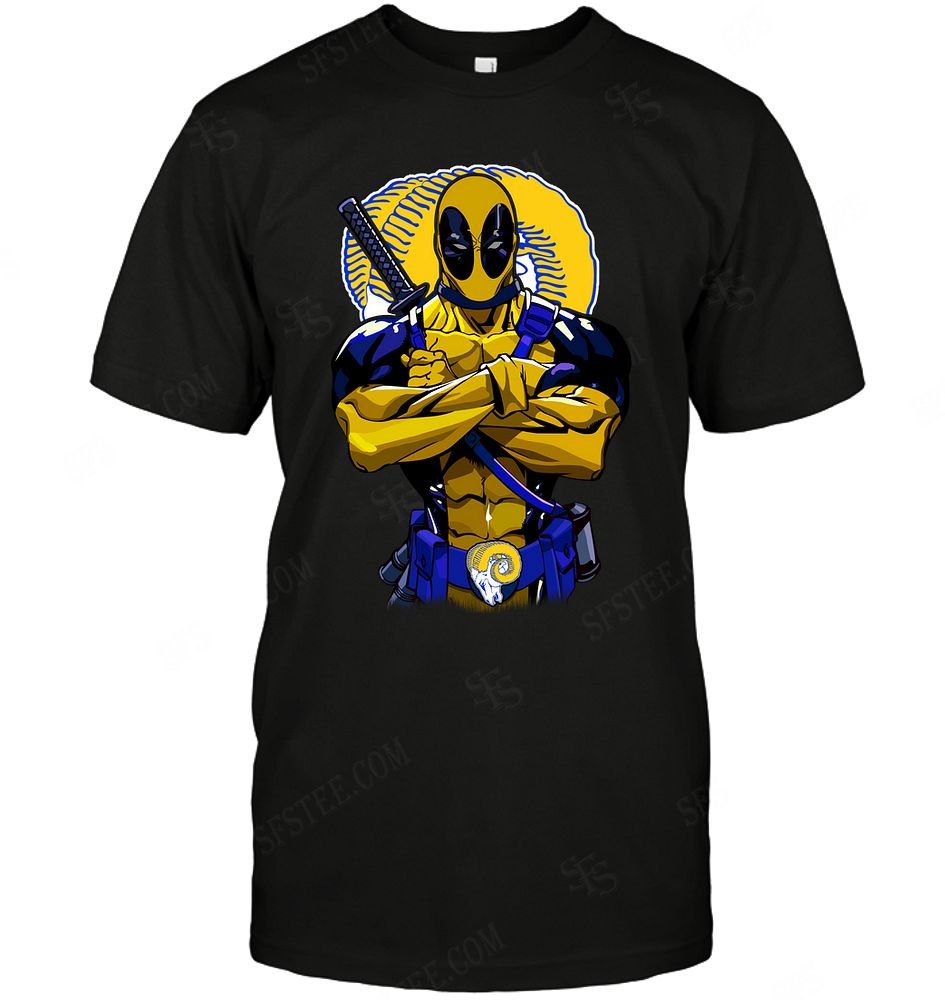 NFL Los Angeles Rams Deadpool Dc Marvel Jersey Superhero Avenger Sweater Shirt Gift For Fan