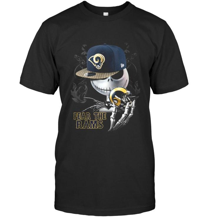 NFL Los Angeles Rams Fear The Los Angeles Rams Jack Skellington Fan Shirt Hoodie Shirt Size S-5xl